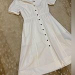 LDT white button down belt loop maxi dress women’s size 4 Photo 2