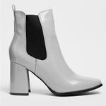 Nasty Gal Square Toe Heeled Chelsea Boots, Grey Size EU 39 New w/o Box Photo 3
