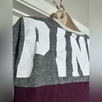 PINK - Victoria's Secret Victoria’s Secret PINK Burgundy Ling Sleeve Scoop Neck Shirt Womens Size Medium Photo 4