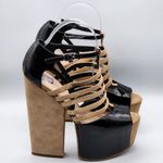 DV by Dolce Vit DV8 Dolce Vita Harleta Suede Nude Black Heels Open Toe Strappy Shoes 7.5 Photo 1