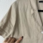 Quince 100% Linen Button Down Top in Tan Size Small Photo 7