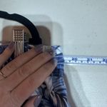 Talbots  Women's Washed Linen Drawstring Watercolor Leaves Shorts‎ Blue Size 1X Photo 5