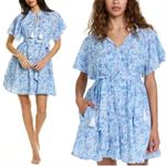 Roller Rabbit  Paradise Temmy Floral Elephant Printed Nightgown Dress Blue XS Photo 1