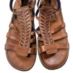 Kickers Women's Brown Leather Gladiator Sandals Back Zip Strappy Retro Boho 41 Size 9 Photo 7