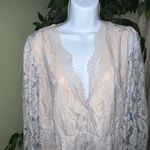 Suzanne Betro Lace Long Sleeve Peplum Top Size 1X Photo 1