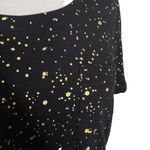 . ana A New Approach black gold splatter T shirt Tee Size Medium Womens Photo 1