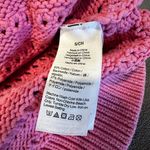 J.Crew  Size S Balloon Sleeve Pointelle crochet Sweater Baby Pink Cotton Blend. Photo 6