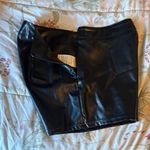 SheIn Black Faux Leather Women Shorts Photo 2