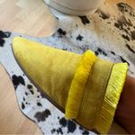 Birdies  The Ani Marigold Yellow Suede Slip On Fringe Mule Size 12‎ Photo 8