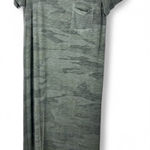 Splendid  Women's Camouflage Pocket T Shirt Maxi Dress Size S Green Short Sleeve Photo 0