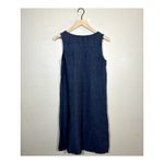 Garnet Hill Garnett Hill 100% Linen Denim Blue Midi Dress Size 2 Photo 6