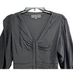 Lou Barok LBK Paris Blouse Womens S Silk Soie Coco Top Long Sleeve France Chic Black Photo 2