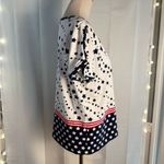 Allison Daley Red and Blue Boxy Short Sleeve Tee Photo 1