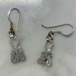 Ankh with Cobras Design Egyptian Silver Earrings Photo 3