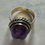 Amethyst Genuine Stone 925 Sterling Silver Ring Purple Photo 1
