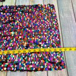 Oleg Cassini Black Tie Vintage Sequin Dress Size 4 Rainbow Long Sleeve Party Photo 8