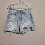 American Eagle AEO‎ Baggy Mom Distressed Denim Shorts Photo 1
