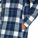 Banana Republic NWT Oversized  Navy and White Plaid Button Down Shirt Jacket Photo 4