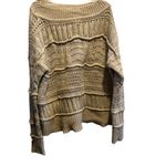 Club Monaco Women's Drop Shoulder Cable Knit Sweater Brown Size L Pullover‎ Casual Photo 11