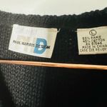 Vintage Paul Harris Black Checkered Shoulder Pad Oversized Sweater size Large Photo 3