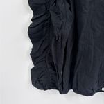 Cami NYC  Ruched Sleeve Button Front Blouse Black Textured V-Neck Size xs NWT Photo 4