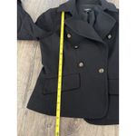 Talbots  Womens Black Double Breasted Military Style Wool Peacoat Jacket Size 8 Photo 6