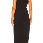 Amanda Uprichard NEW NWOT  X Revolve Conetta One Shoulder Wrap Maxi Gown Black Photo 1