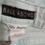 Billabong 7 30 Lite Hearted Ocean Foam Aqua Blue Raw Hem Distressed Jeans Shorts Photo 2