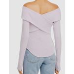 Free People  Marley Off the Shoulder Long-Sleeve Rib‎ Top NWT Photo 1