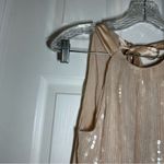 Guess by Marciano  Tan Sequin Front Scoop Neck Sleeveless Blouse size XS Photo 3