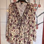 Torrid Soft, Shapely, Creamy, Floral Lace Up Blouse with raised embroidery, so pretty Photo 1