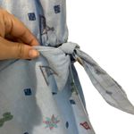 80s Plain Jane by Sweet Baby Jane Western Feather Print Romper Skort Size 13/14 Blue Size M Photo 2