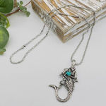 Silver Mermaid Pendant Necklace Silver Photo 0