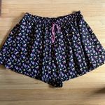 Unique Vintage EUC 3X 20 Black Pink Floral Ditsy Daryl Skort Photo 1