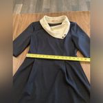 Miss Patina London Parisian Port Peter Pan Collar Dress Navy retro Blue Size M Photo 7