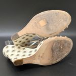 ESCADA Ivory White Leather Crystal Studded T Photo 5