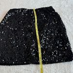 Rainbow Sandals Vintage Rainbow Sequined Skirt Womens Sz L Black Stretch‎ Sparkly Club Y2K Party Photo 5