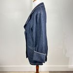BITE Studios Denim Blazer Jacket Women's Business Casual Dark Wash Chic Size 10 Blue Photo 9