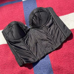 Vintage Lady Marlene Black Lace Bustier Corset bra strapless classic chic Size 36 Photo 0