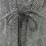 Greylin Anthropologie Black White Rope Belt High-Low 100% Silk Mini Dress M Pockets Photo 10