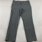 Old Navy Black Gingham Plaid Stretch Canvas High Rise Pixie Skinny Pant 8 Photo 0
