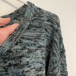 American Eagle  Fireside Marled Sweater Blue Navy Blue Gold Metallic Cotton Small Photo 5