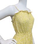 Gypsy  & Jade Women’s Med Tiered Maxi Yellow Floral Print Spaghetti Strap Dress Photo 3