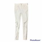 Free People Anthro Sz 24 Jeans High Rise Busted White Distressed Skinny Women’s Photo 1