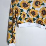 Wet Seal  sunflower all over print long sleeve crop top shirt size medium Photo 2