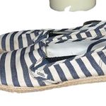 Vans fabric and fiber slip-on shoes in blue and white stripes size 7 Photo 1