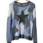 Wooden Ships Blue Camo Star Mohair Wool Blend Sweater Size Small/Medium Photo 0