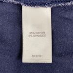 J.Jill  Navy Floral Split Neck Oversized 3/4 Sleeve Knit Dress Photo 13