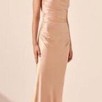 Shona joy Ruched Backless Lace Up Slip Dress La Lune Desert Rose NWT Size 6 Photo 1