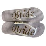 Wedding Glitter Flip Flops For Bride Size S (5/6) Photo 1